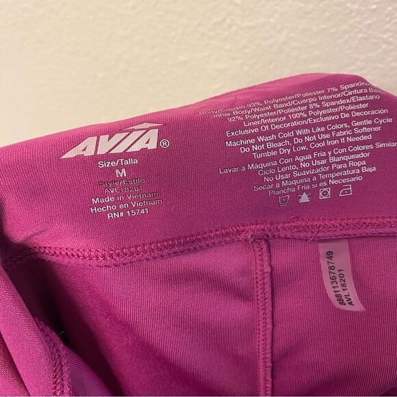 Avia womans athletic Yoga running lined 2-in-1 Training Shorts hot pink M/L - Picture 6 of 6